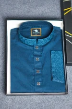 Premium Soft Cotton Panjabi (Sea Green) - Image 2