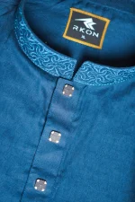 Premium Soft Cotton Panjabi (Sea Green) - Image 4