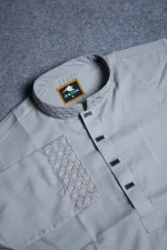 Premium Soft Cotton Panjabi (Ash)