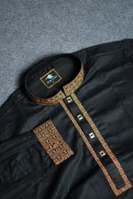 Premium Cuff Sleeve Panjabi (Black)