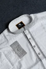 Premium Cuff Sleeve Panjabi (White)