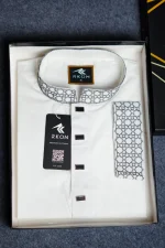 Premium Soft Cotton Panjabi (White) - Image 2