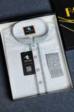 Premium Cuff Sleeve Panjabi (White) - Image 2