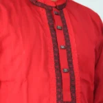 Premium Soft Cotton Panjabi(Red) - Image 2