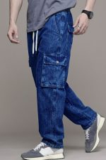 Ice Wash 6 Pocket Baggy Denim Pant