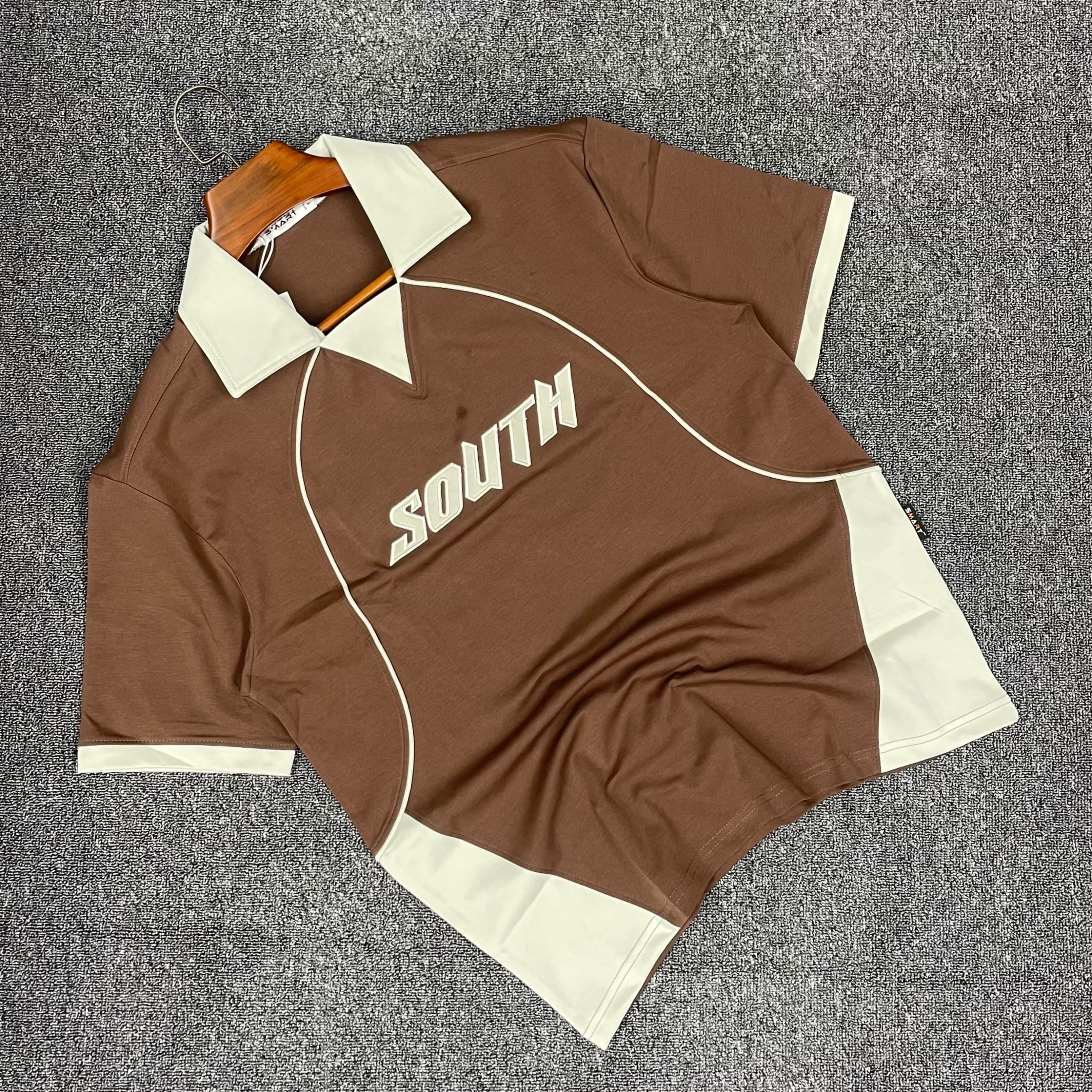 1000174716 Premium Retro Sporty Polo (coffee brown) - Image 1